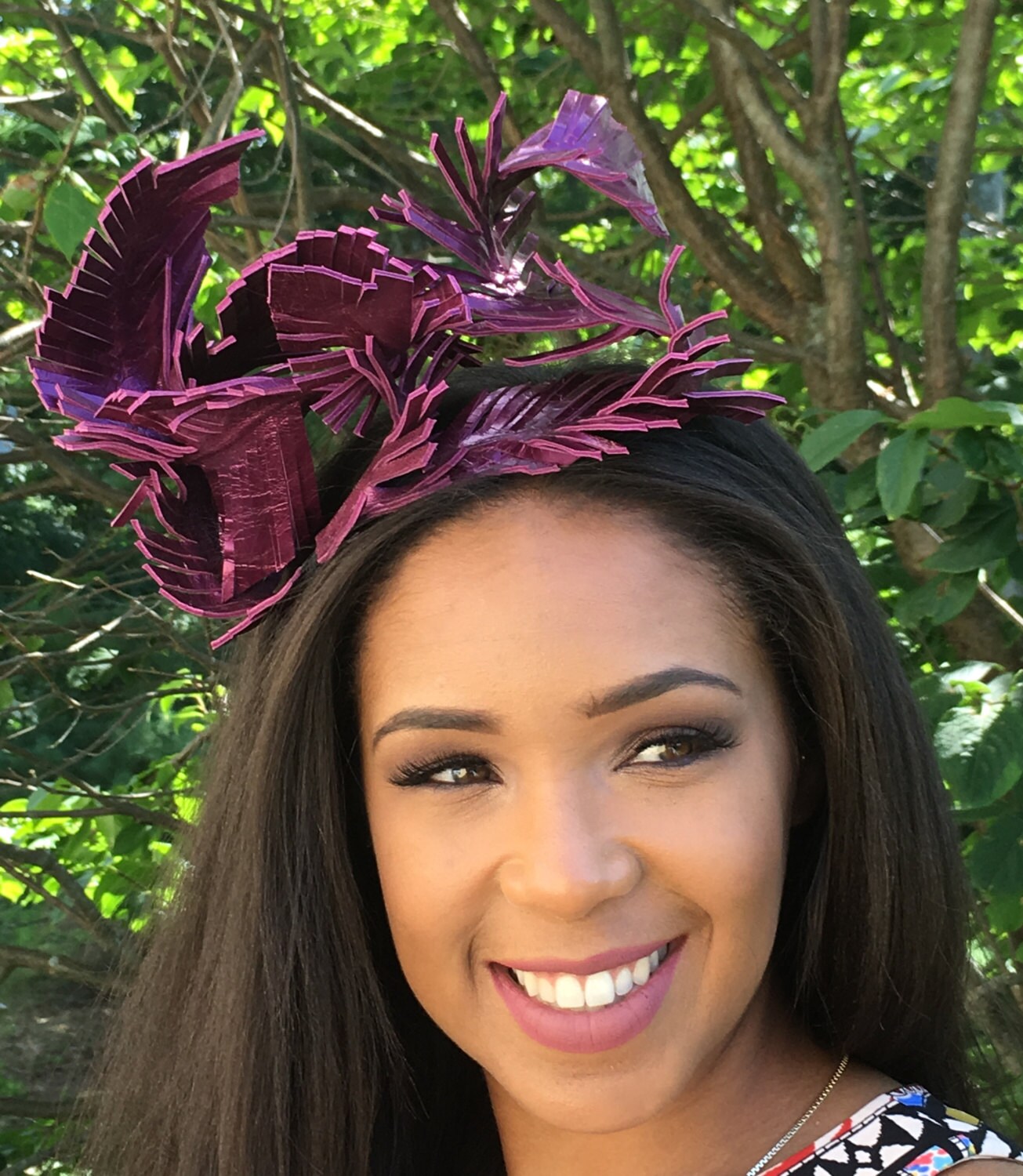 PURPLE Leather Feather Fascinator! Perfect for so many occasions - Weddings-Bridal-Race Hat-Proms-Holiday-Evening -Teen- MARDI GRAS - Party!