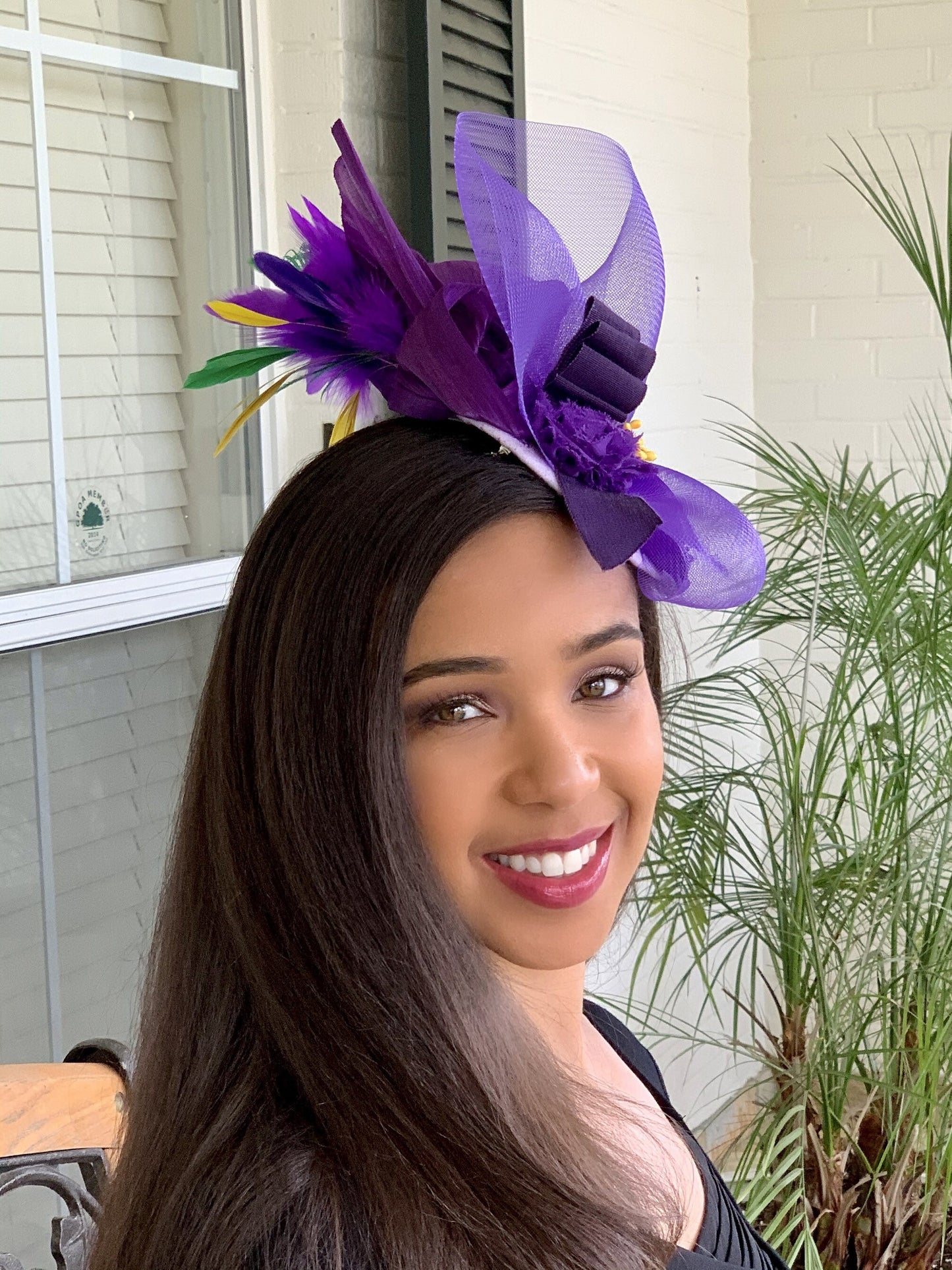 Purple Fascinator! Mardi Gras-Race Track-Summer party-Prom-Graduation-Fun to Wear Hat-Birthday Girl Gift- Carnival hat! Purple lovers hat!