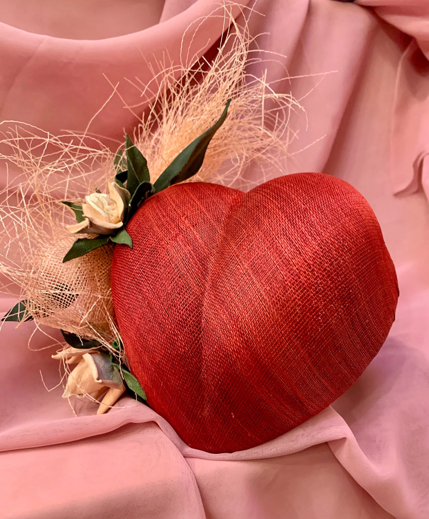 Valentine’s Day One-Of-A-Kind, Just like you! Charming Fascinator to bring out your love and romance! Feminine-Classic-Custom Design!