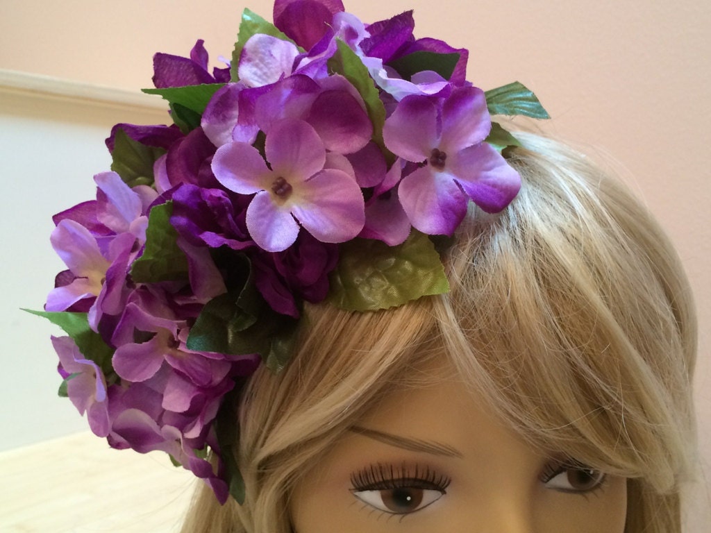 Bridal Floral Fascinator, Wedding headpiece, Flower girl or Brides Maids headpiece, Garden and pool parties, too. Girls party hairpiece!