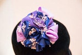 Fascinator with ribbons in purple pink and blue, brides maids hairpiece, flower girl headpiece. Custom orders in your colors available!
