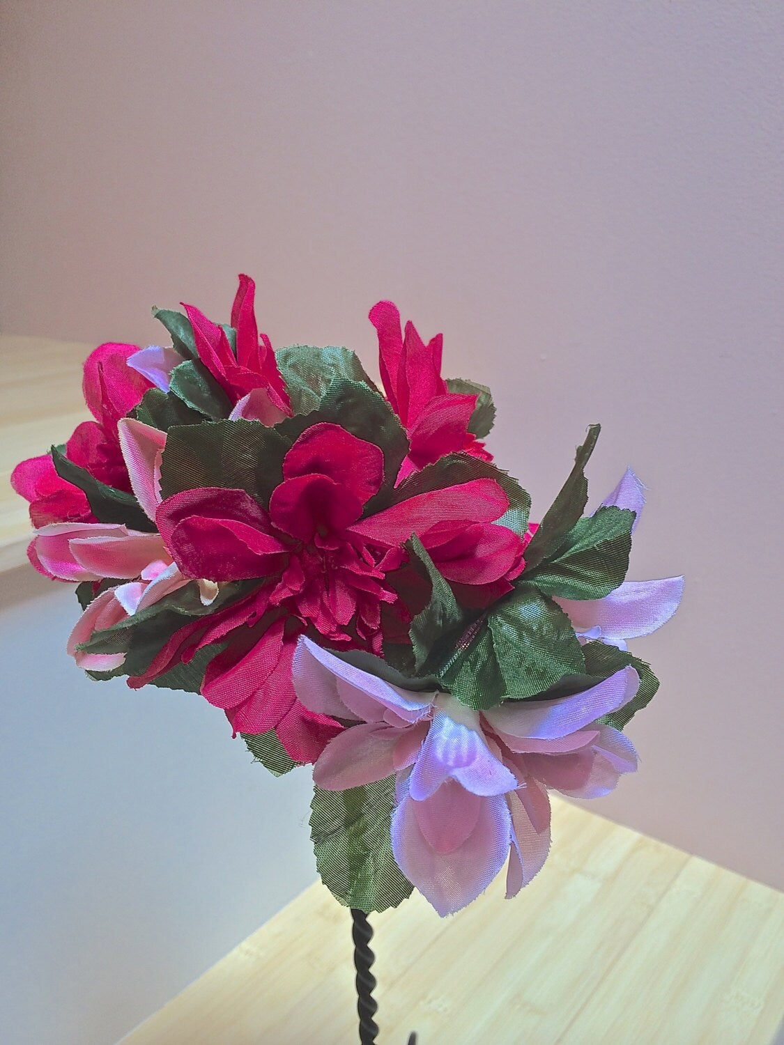 Bridal Floral Fascinator, Floral wedding headpiece, Flower girl headpiece. Pool or Garden Party hairpiece. Girls party. Sweet Sixteen!