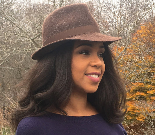 Basic Brown Felt Fedora UNISEX- Great everyday wear- Your 'Go To' hat-Everyday hat-Brown Hat-Hat with style-Size Small, 21”