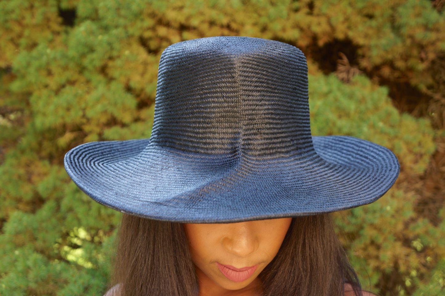 Black Parasisal Straw Sculptured Hat with Brim-Wedding-Race hat-Polo Matches-Chruch hat-summer hat-Perfect for the beach-Destination wedding