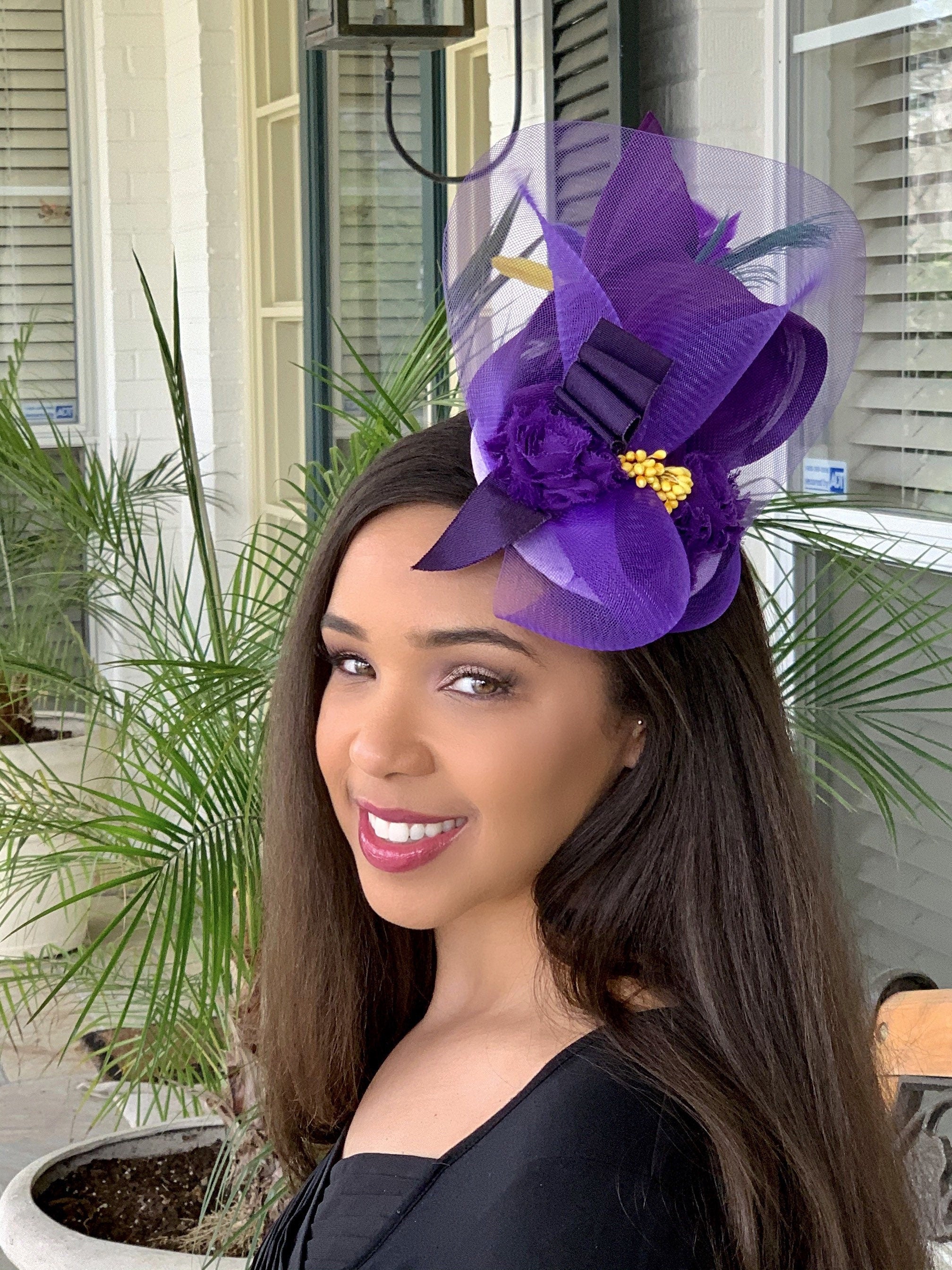 Purple deals occasion hat