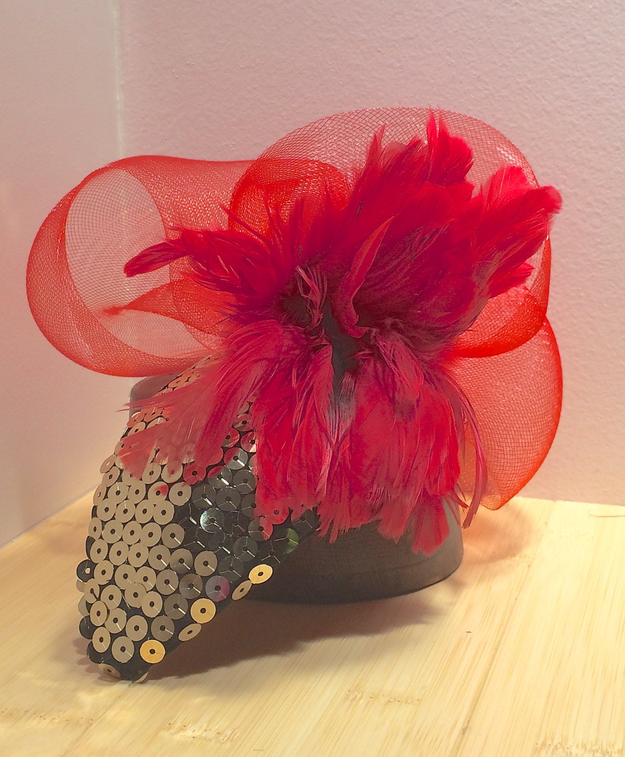 Gold store Fascinator with Sequins