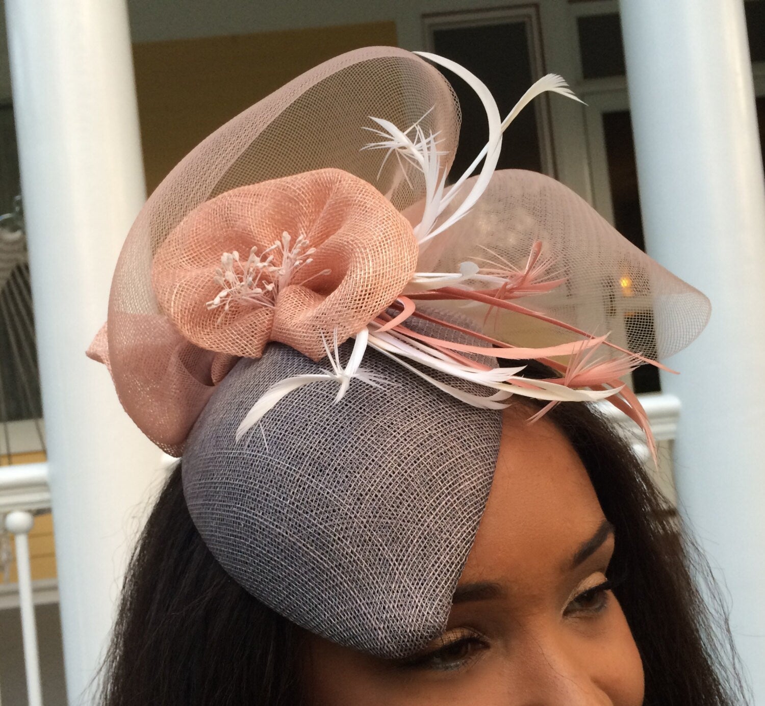 Grey wedding store hats and fascinators